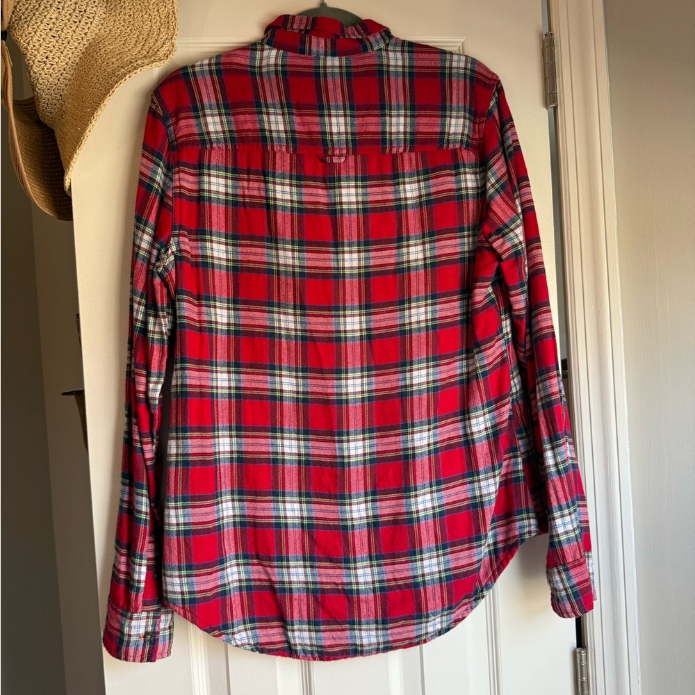 Abercrombie & Fitch Red Plaid Shirt - Picture 2 of 3